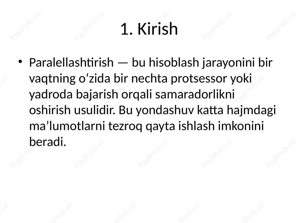 paralel hisoblash — PPTX