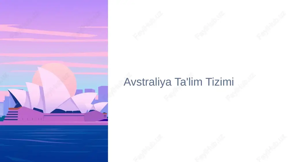 avstraliya ta'lim tizimi — PPTX