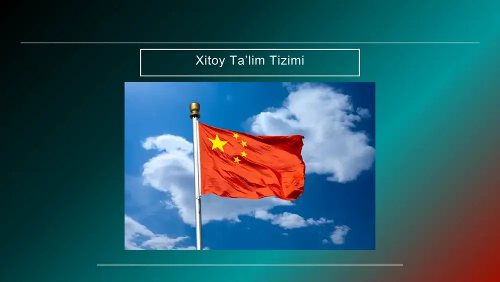 xitoy ta’lim tizimi — PDF
