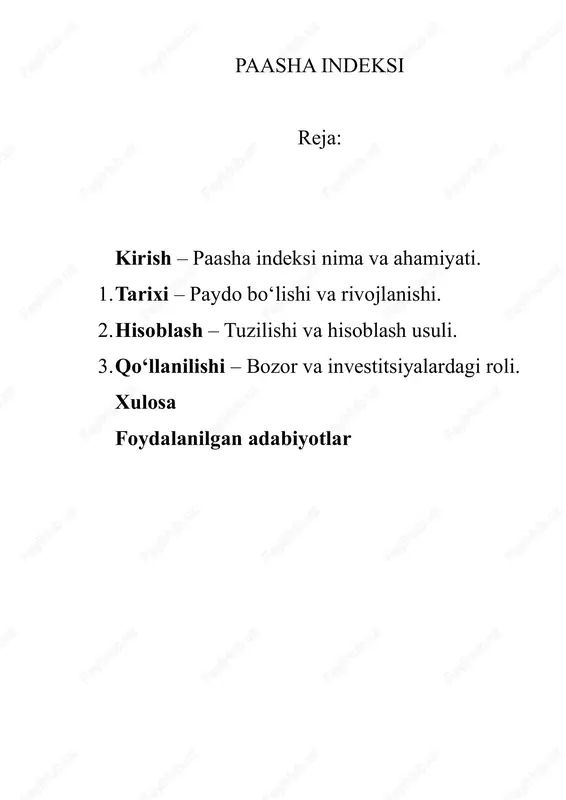 paasha indeksi — DOCX