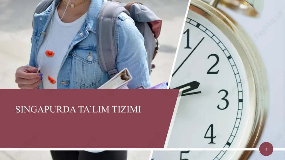 singapurda ta'lim tizimi — PPTX