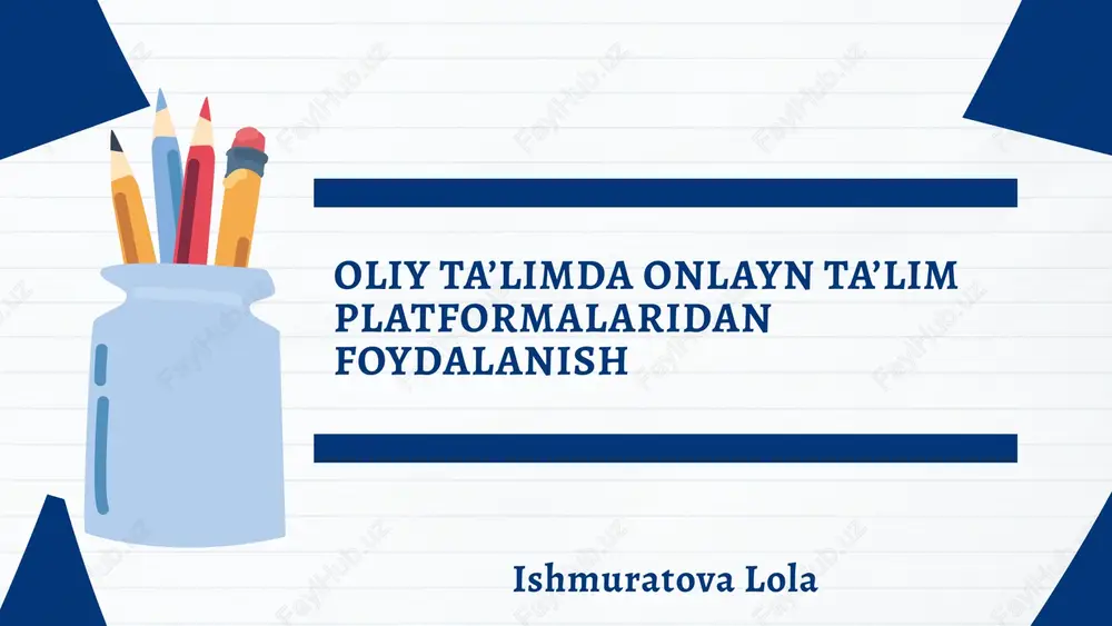onlayn ta'lim platformalari — PPTX