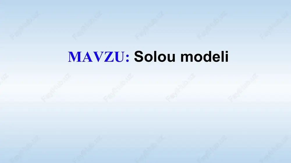 soloumodeli — PPTX