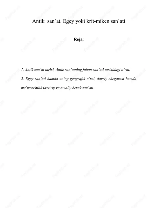 antik san`at — DOC
