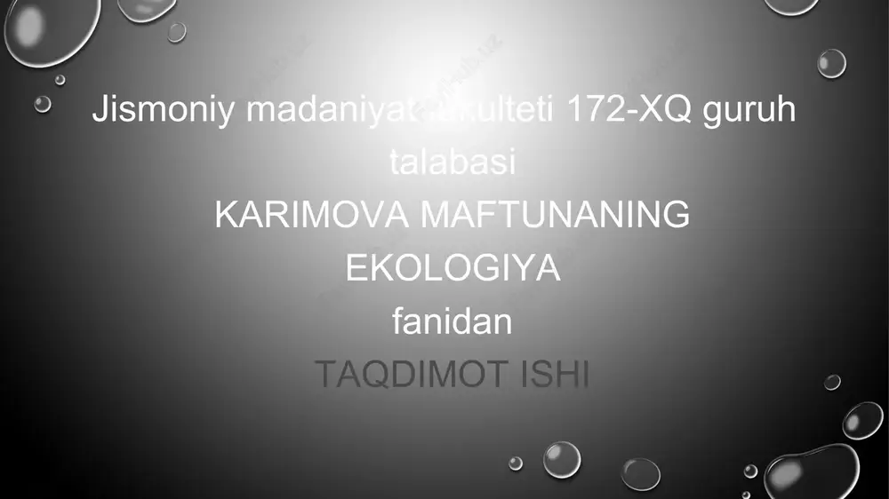 o’simliklarning biosferadagi ahamiyati — PPTX