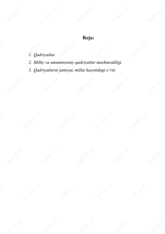 qadriyatlar — DOC