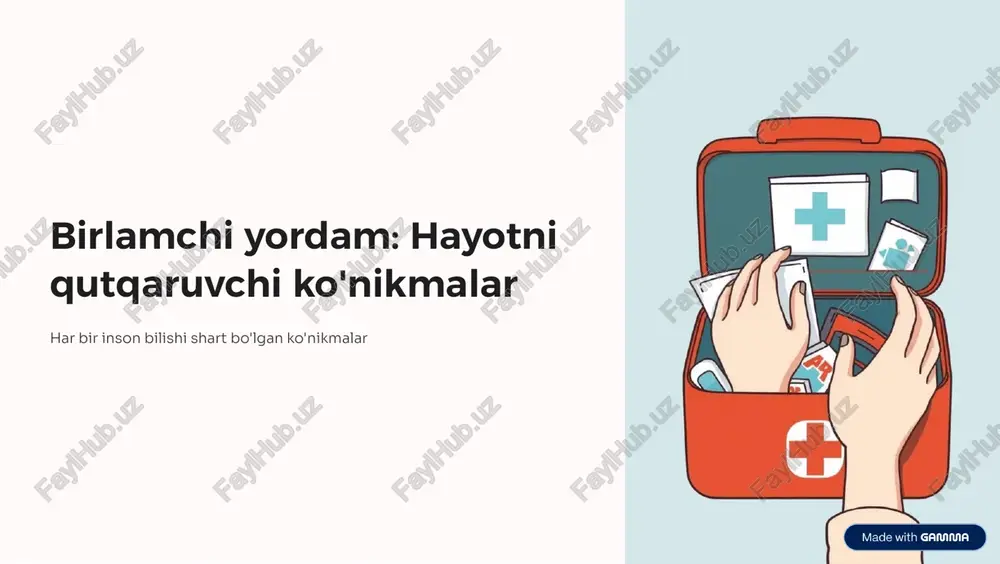 hayot xavfsizligi. birinchi yordam korsatish — PDF