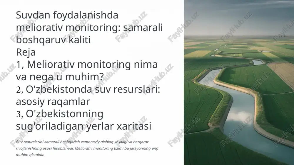 meliorativ monitoring — PPTX