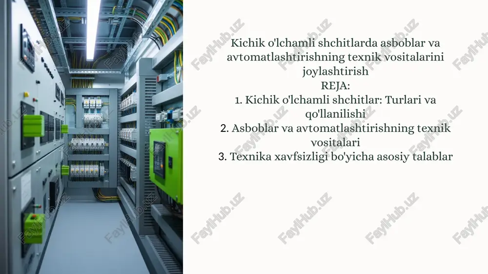 avtomatlashtirishning texnik vositalari — PPTX