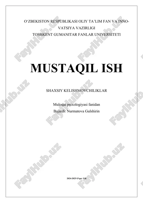 shaxsiy kelishmovchiliklar.docx — DOCX