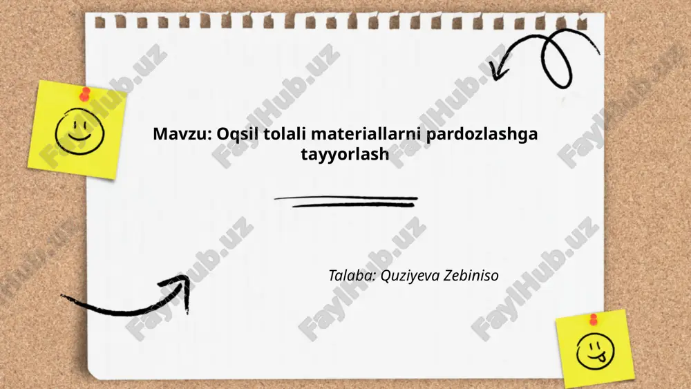 oqsil tolali materiallarni pardozlashga tayyorlash.pptx — PPTX