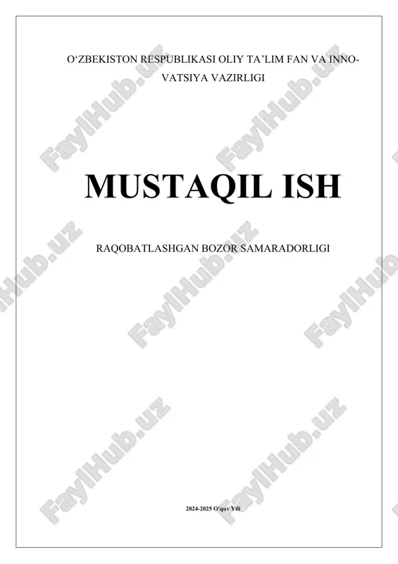 raqobatlashgan bozor samaradorligi.docx — DOCX