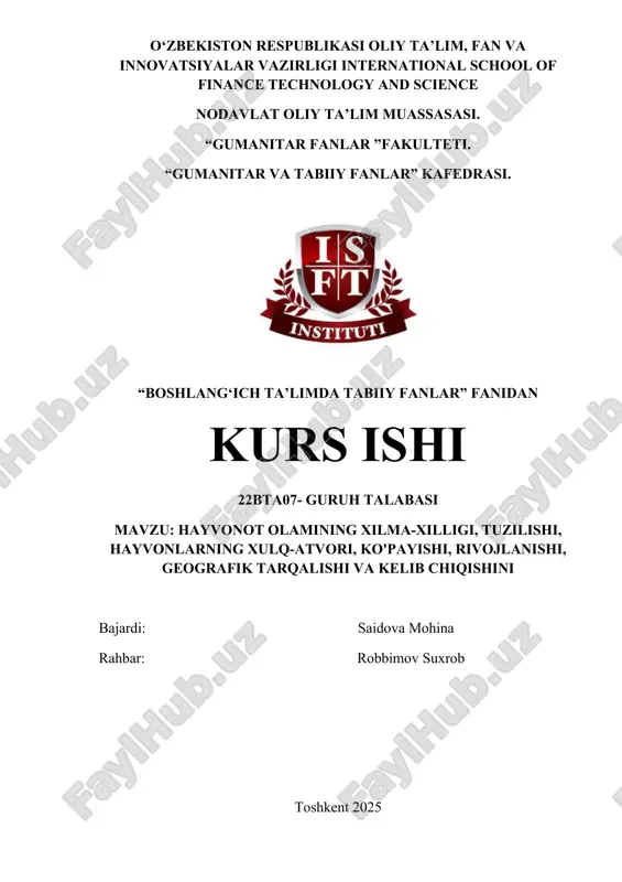 sharifboyeva umriniso kurs ishi.docx — DOCX