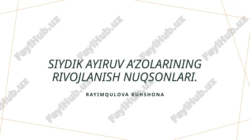 siydik ayiruv a zolarining rivojlanish nuqsonlari.pptx — PPTX