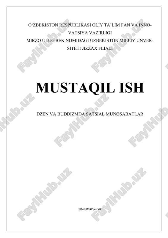 dzen va buddizmda satsial munosabatlar.docx — DOCX