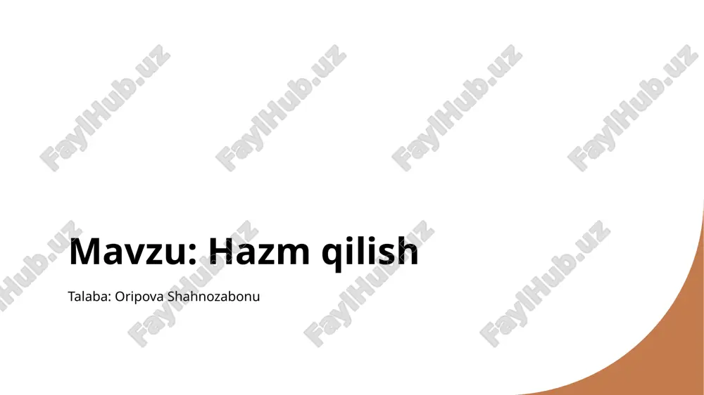 hazm qilish.pptx — PPTX