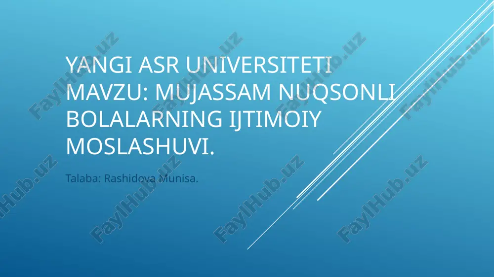 mujassam nuqsonli bolalarning ijtimoiy moslashuvi.pptx — PPTX