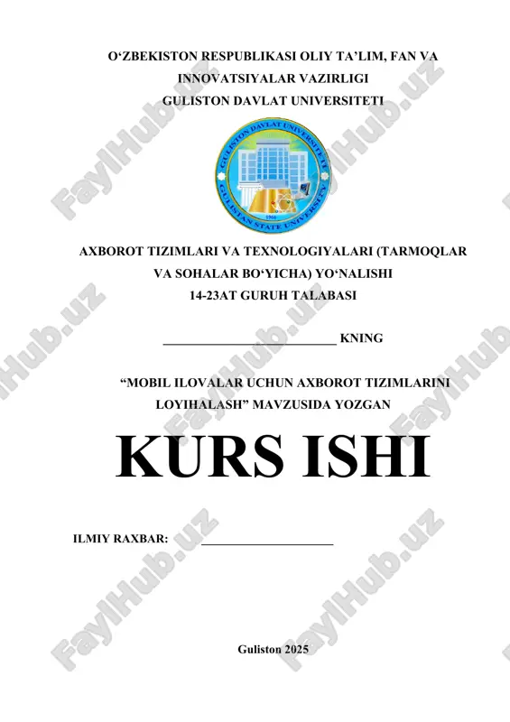mobil ilovalar uchun axborot tizimlarini loyihalash.docx — DOCX