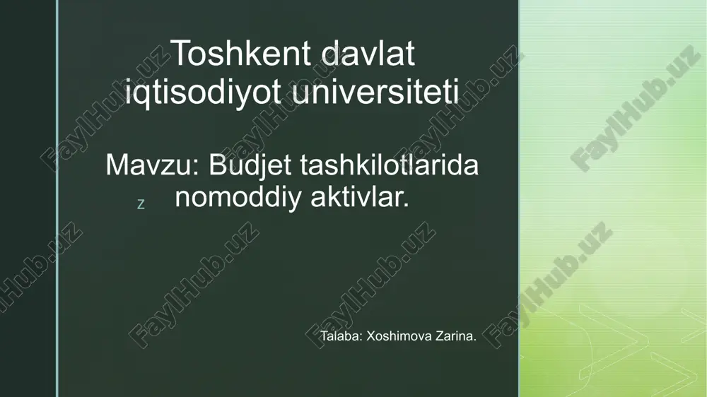 budjet tashkilotlarida nomoddiy aktivlar.pptx — PPTX