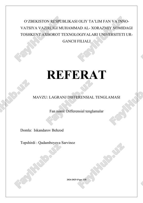 lagranj differensial tenglamasi.docx — DOCX