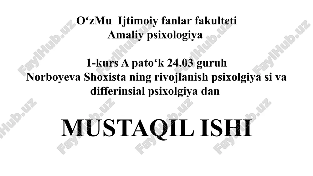 psixik taraqqiyot va taslim ning oʻzaro munosabati.pptx — PPTX