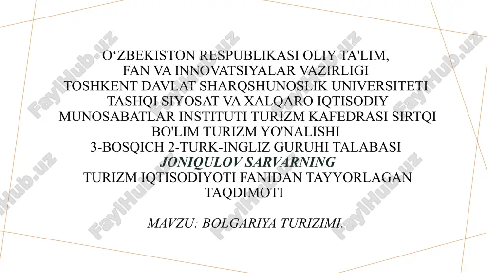 bolgariyaning turizimi haqida.pptx — PPTX