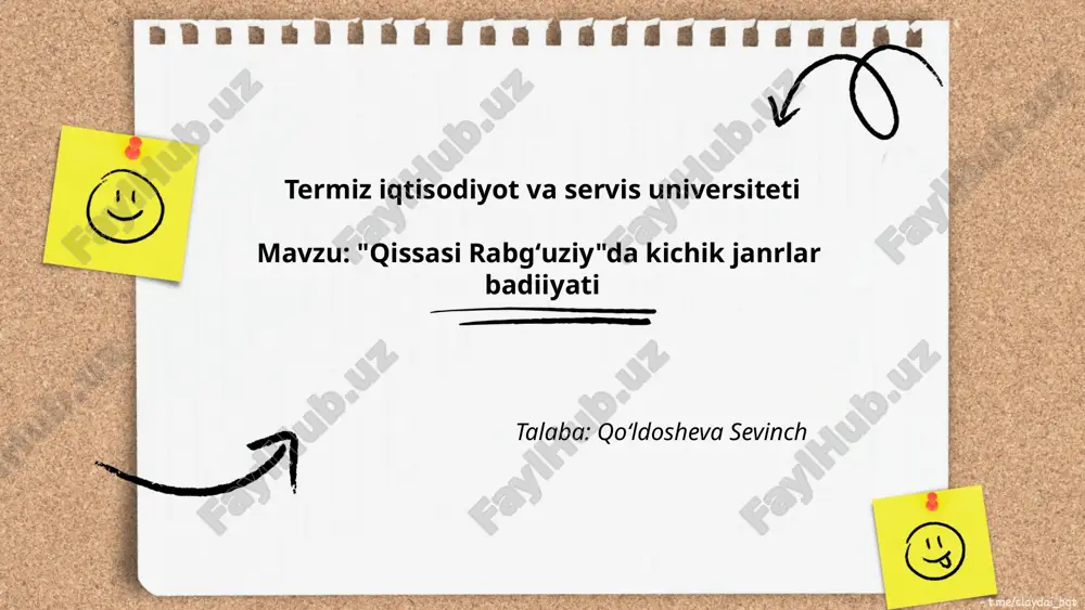 qissasi rabgʻuziyda kichik janrlar badiiyati.pptx — PPTX