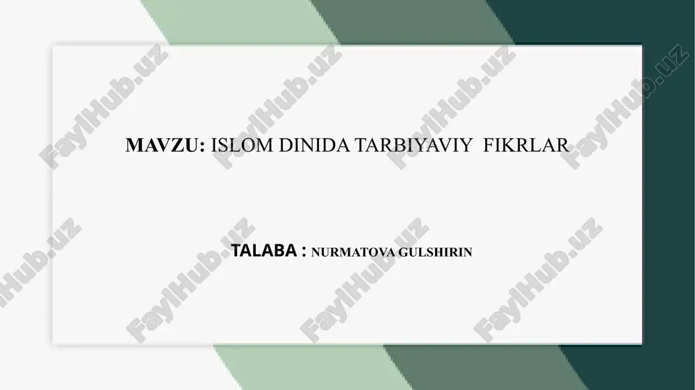 islom dinida tarbiyaviy fikrlar.pptx — PPTX
