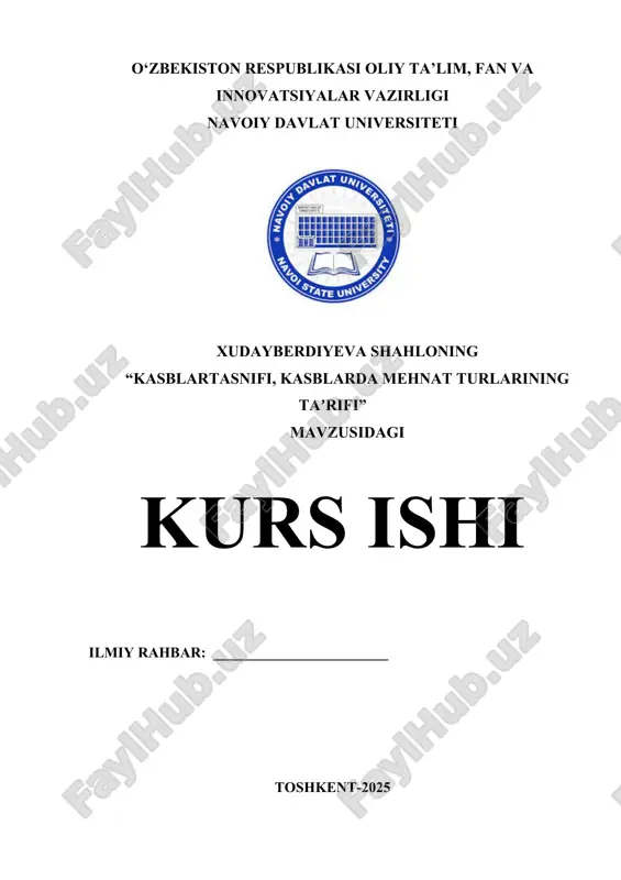 kasblartasnifi, kasblarda mehnat turlarining taʼrifi.docx — DOCX