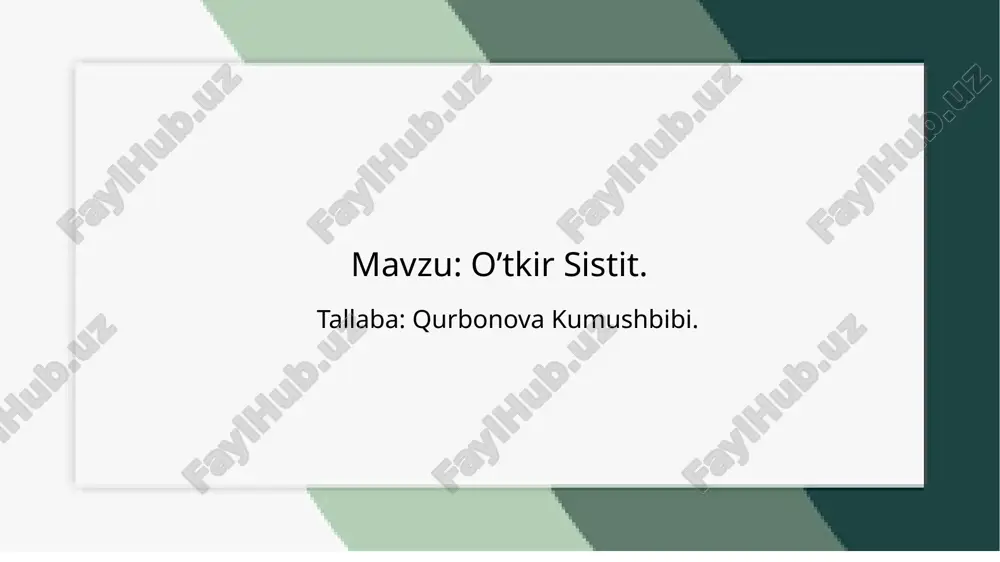 o’tkir sistit.pptx — PPTX