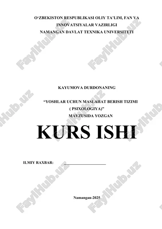yoshlar uchun maslahat berish tizimi ( psixologiya).docx — DOCX