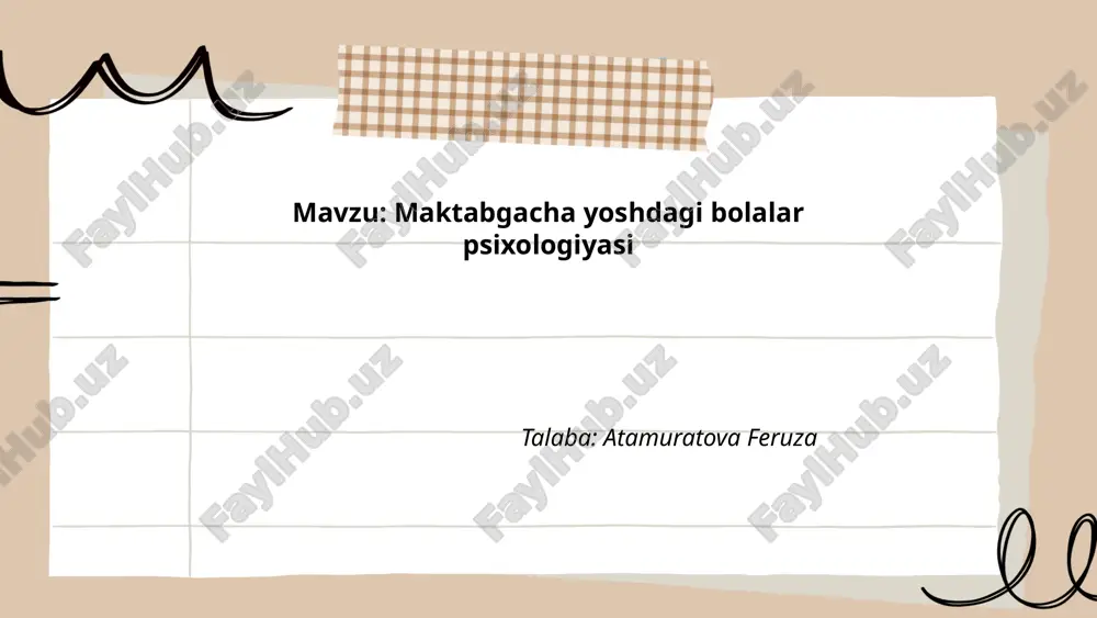 maktabgacha yoshdagi bolalar psixologiyasi.pptx — PPTX