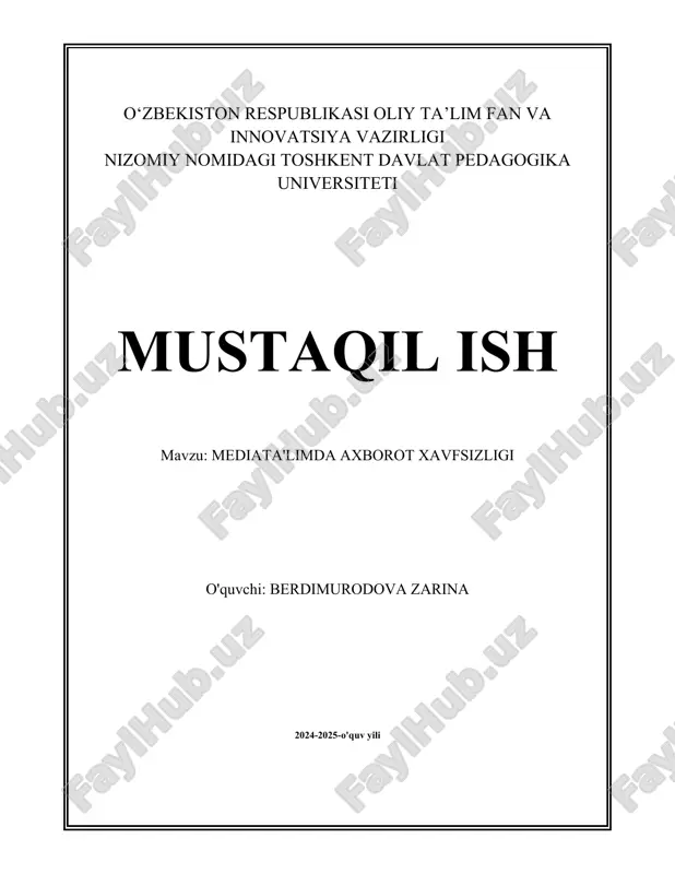mediata'limda axborot xavfsizligi.docx — DOCX