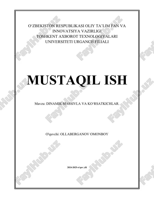 dinamik massivla va koʻrsatkichlar..docx — DOCX