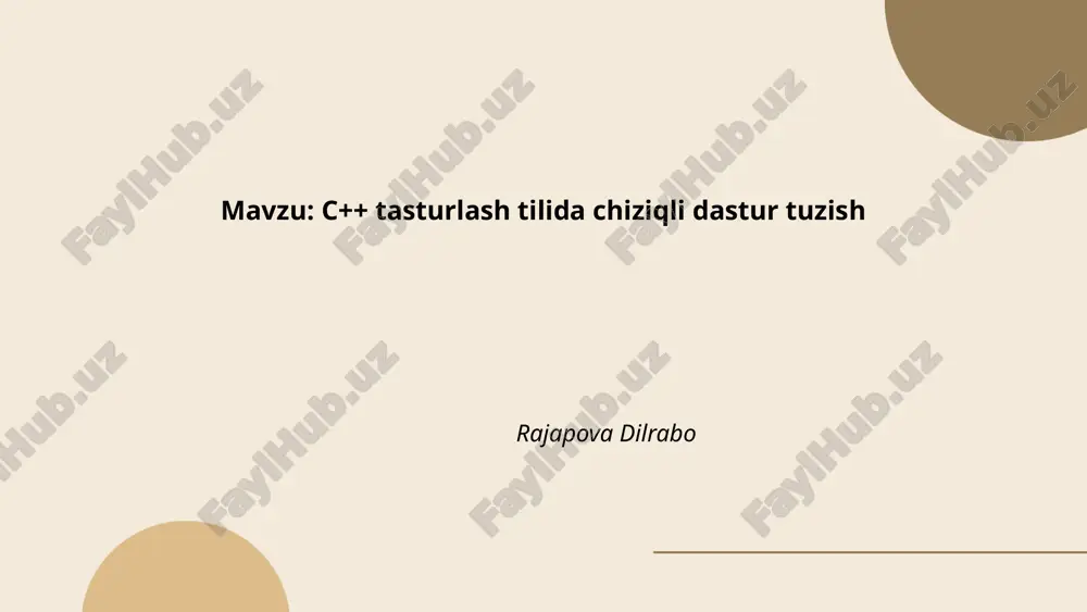 c++ tasturlash tilida chiziqli dastur tuzish.pptx — PPTX