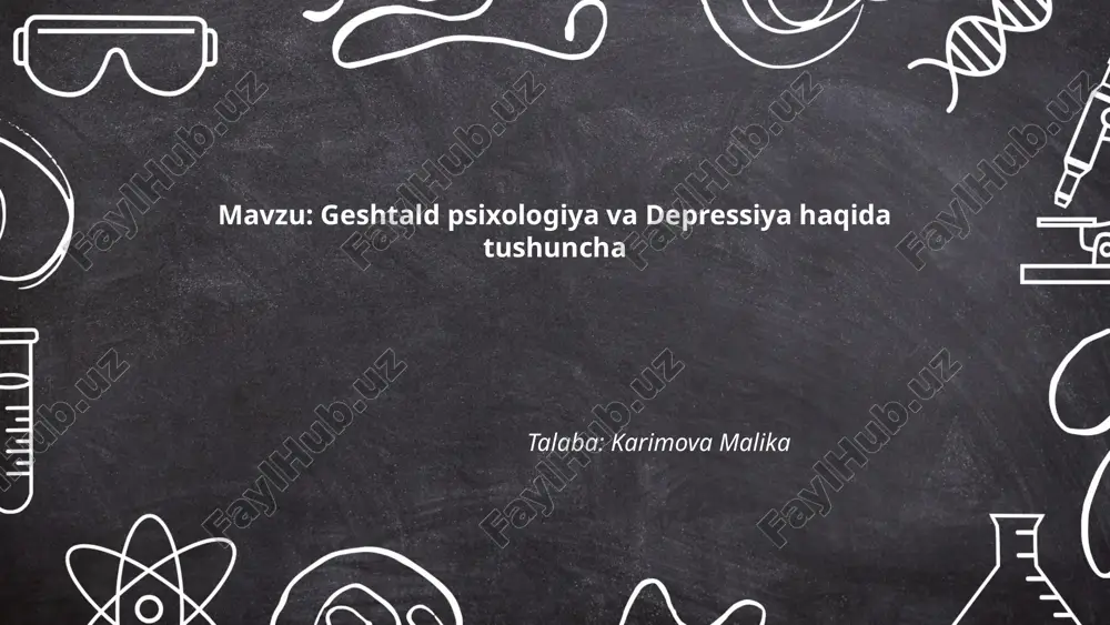 geshtald psixologiya va depressiya haqida tushuncha.pptx — PPTX