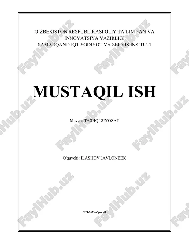 tashqi siyosat.docx — DOCX
