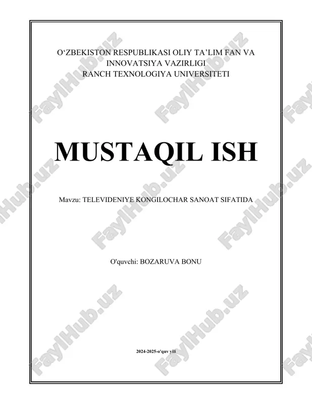 televideniye kongilochar sanoat sifatida.docx — DOCX