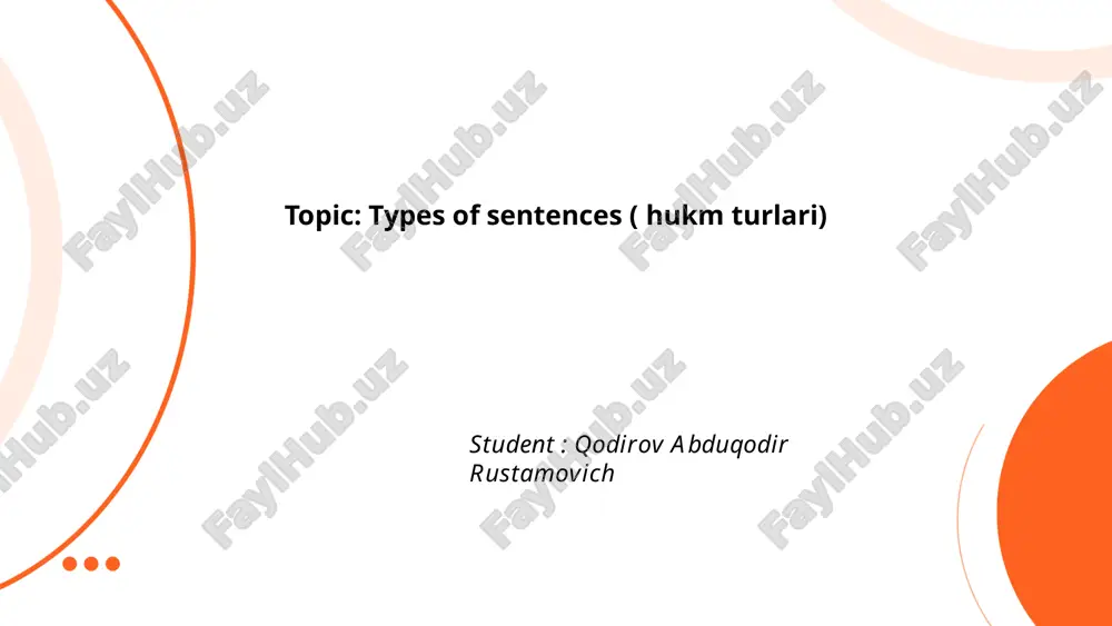 types of sentences ( hukm turlari).pptx — PPTX