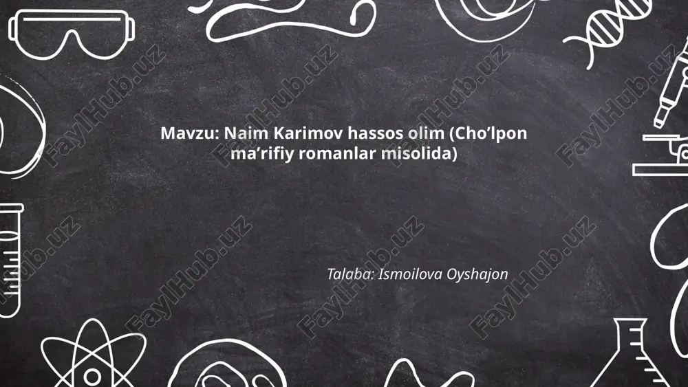 naim_karimov_hassos_olim_choʼlpon_maʼrifiy_romanlar_misolida.pptx — PPTX