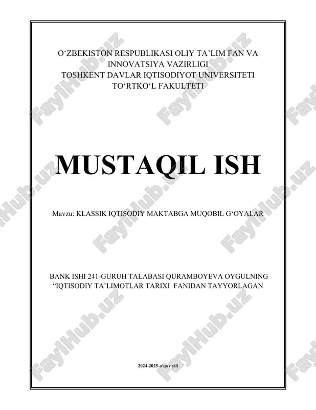 klassik iqtisodiy maktabga muqobil g‘oyalar.docx — DOCX