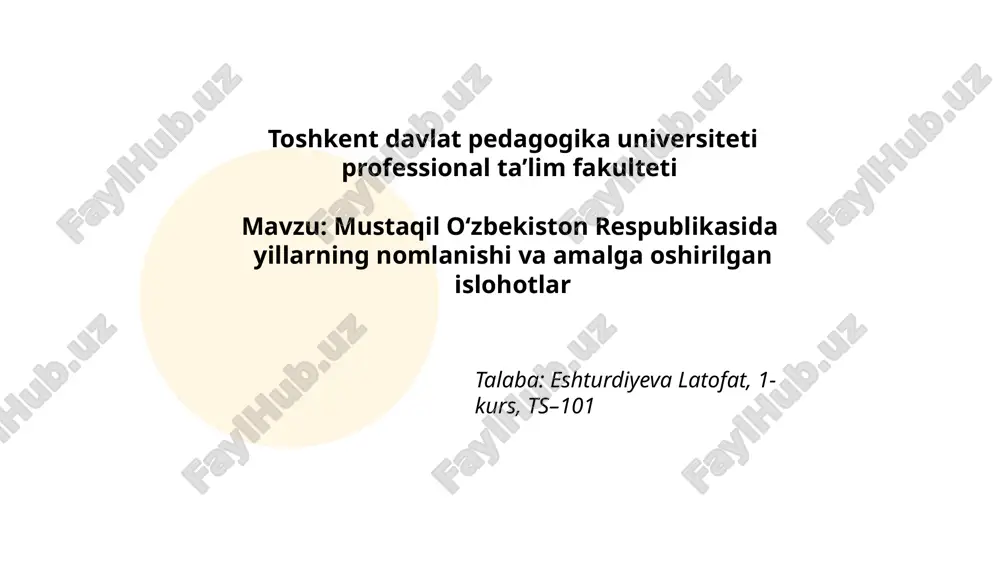 mustaqil_oʻzbekiston_respublikasida_yillarning_nomlanishi_va_amalga.pptx — PPTX