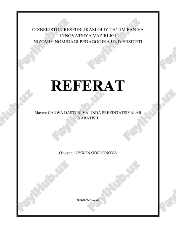 canwa dasturi va unda prezintatsiyalar yaratish.docx — DOCX