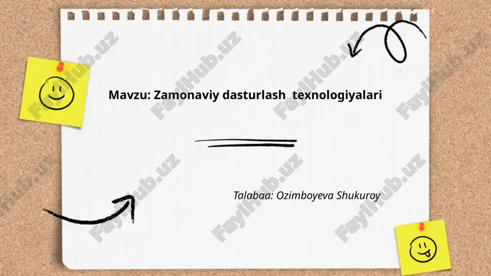 zamonaviy dasturlash texnologiyalari.pptx — PPTX