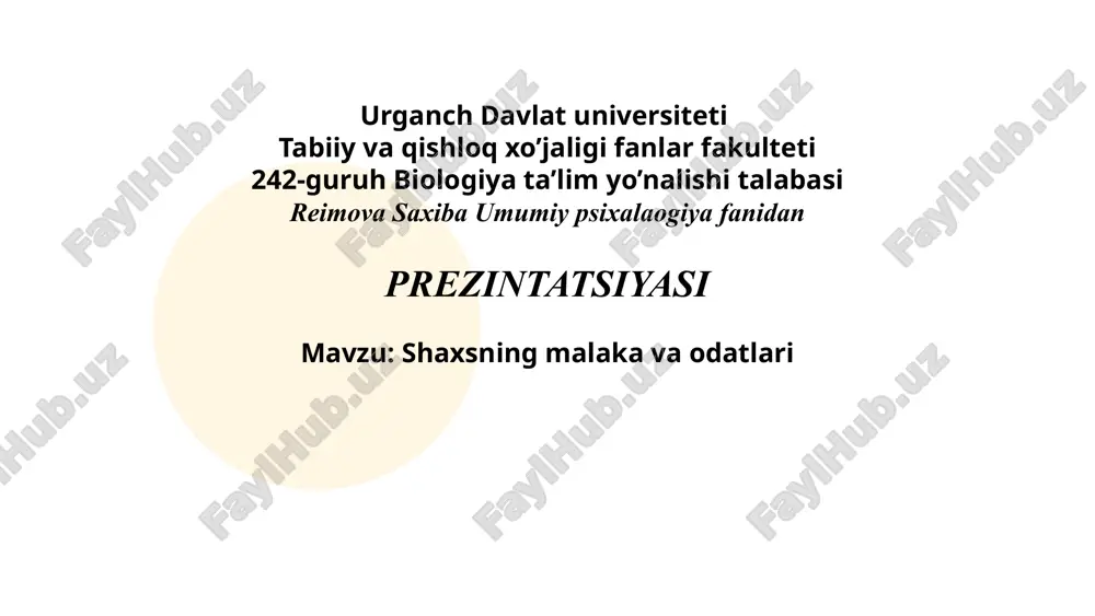 shaxsning malaka va odatlari.pptx — PPTX