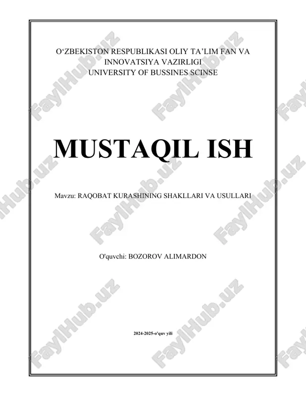 raqobat kurashining shakllari va usullari.docx — DOCX