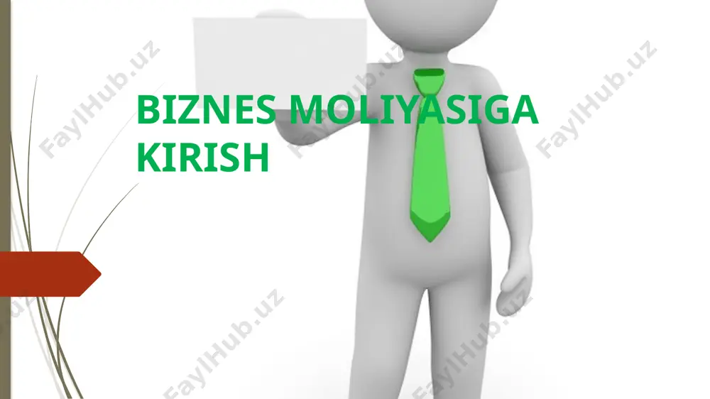 biznes moliyasiga kirish ppt — PPTX