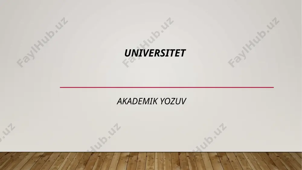 akademik yozuv — PPTX