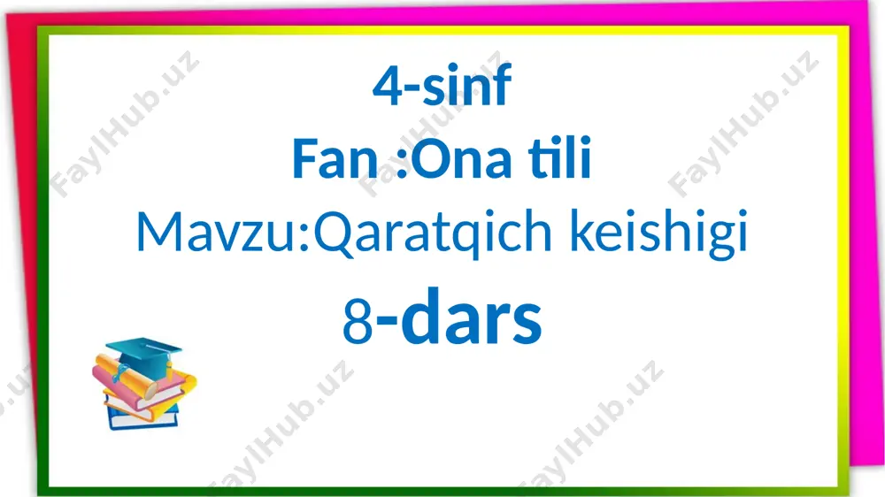 4-s.qaratqich k.8-mavzu — PPTX