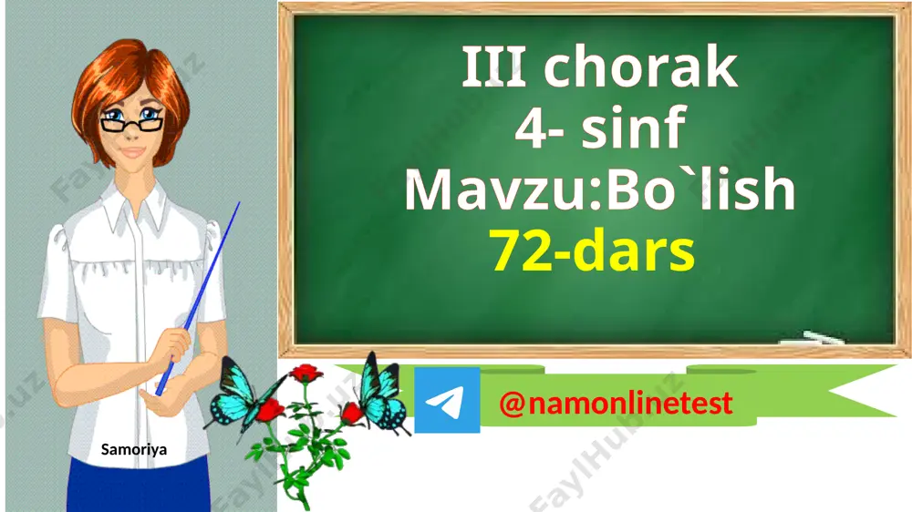 72-dars bo`lish4-sinf — PPTX